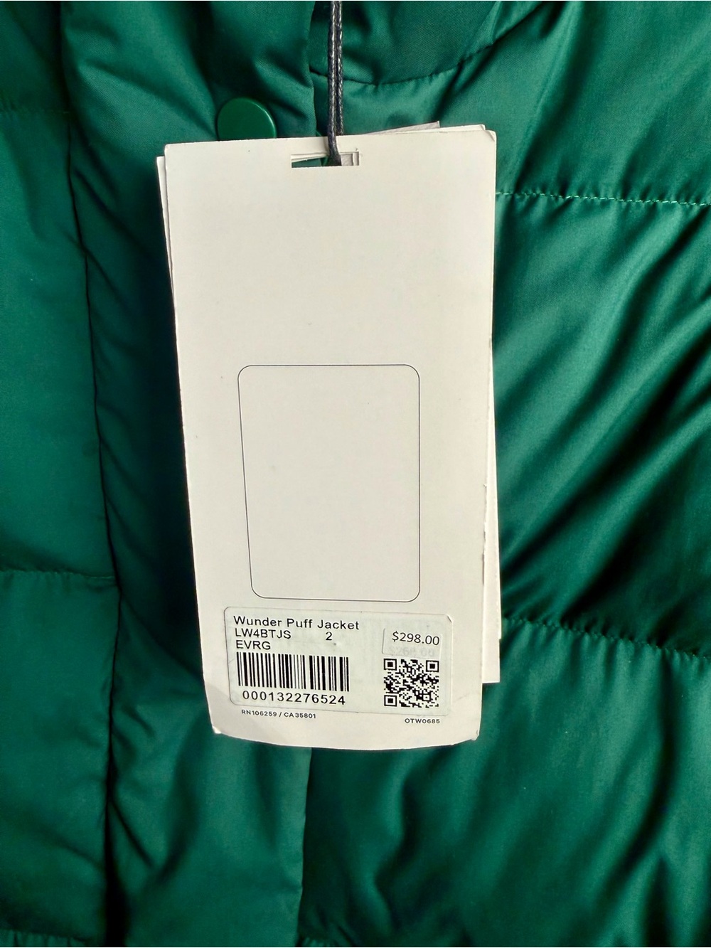 lululemon wunder puff jacket - Picture 10 of 10